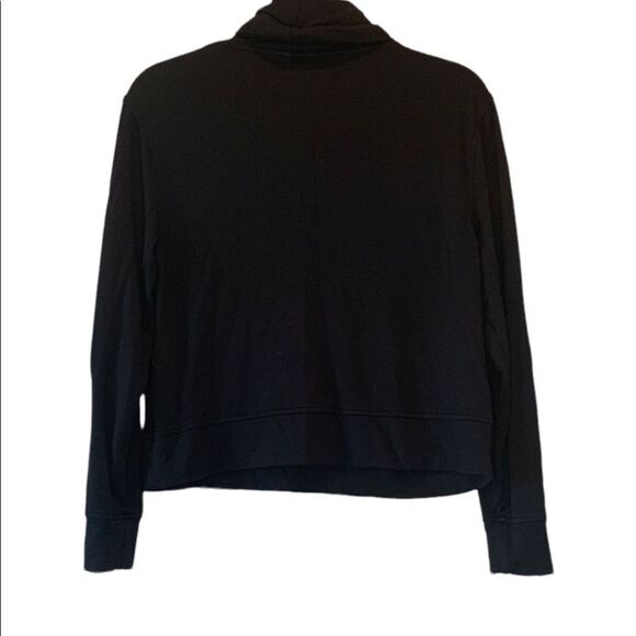 Athleta Crop Pullover Sweatshirt Activewear Womens Size Small Black - Picture 2 of 3